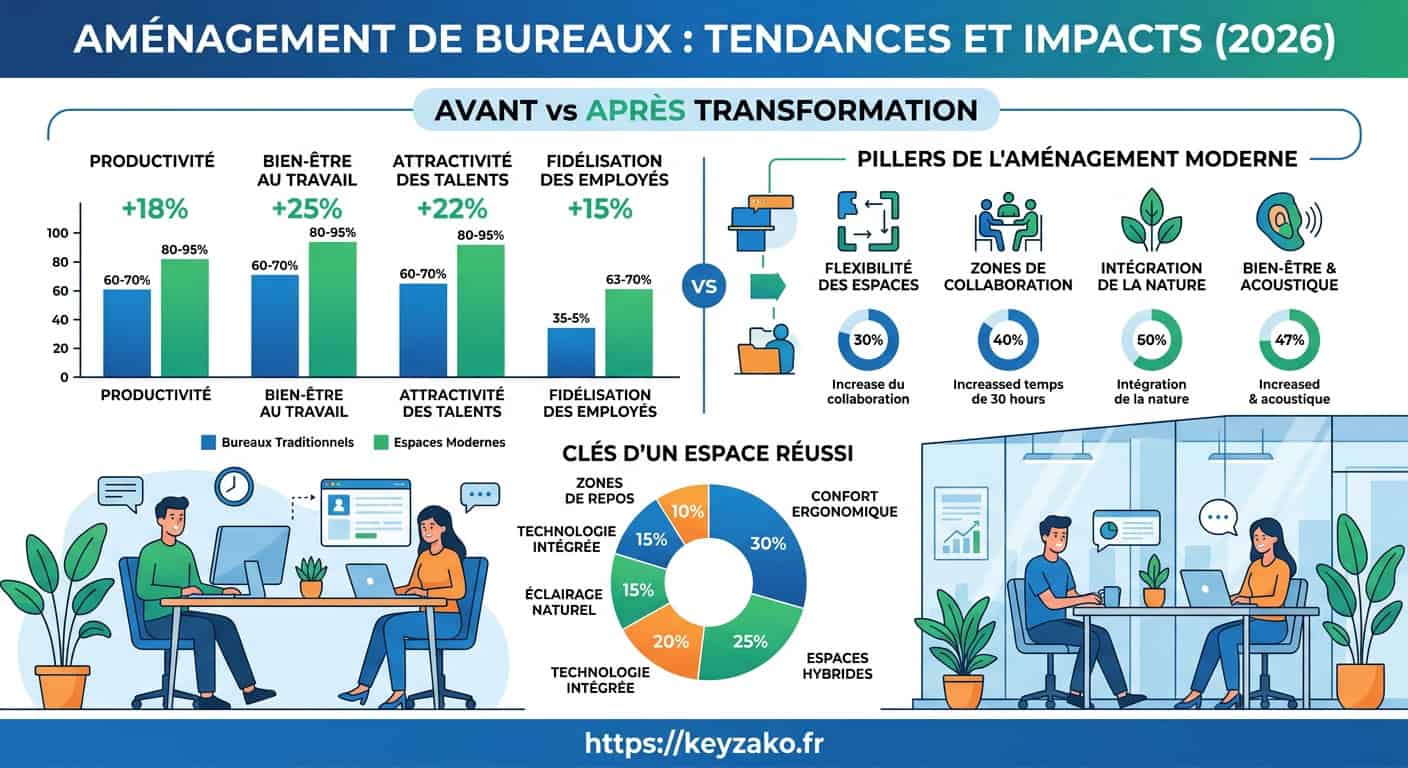 Graphique de la demande pour les espaces de coworking et flex-office hybrides en 2024 et 2026