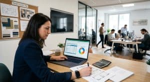 Tableau de synthèse budgétaire pour le réaménagement de bureaux d'une PME